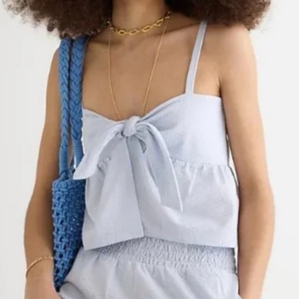 J Crew Seersucker Summer Tank